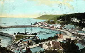 Helier: The Town, Harbour & Railway Station, St Aubin's, Jersey