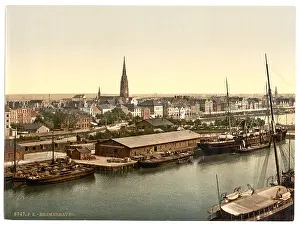 Bremerhafen: Town from the Lighthouse, Bremerhafen, Hanover (i.e. Hannove
