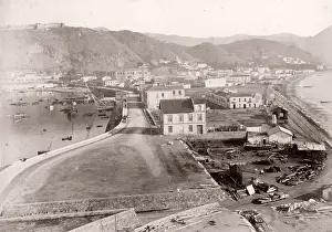 Malaga: Town of Malaga, Spain from the lighthouse, c.1890's