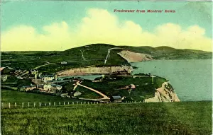 Totland: The Town from Meedres Down, Freshwater, Isle of Wight