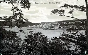 Argyllshire: The Town from above Railway Pier, Oban, Argyllshire