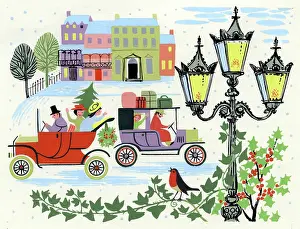 Esme: Town scene at Christmas time