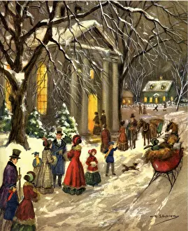 Strolling: Townsfolk in Winter