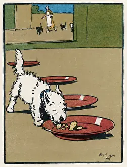 Greedy: Towser the dog eats other animals food