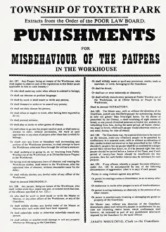 Listing: Toxteth Workhouse, Liverpool - Punishments Poster