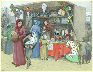 Strickland: The Toy Stall - Victorian scene
