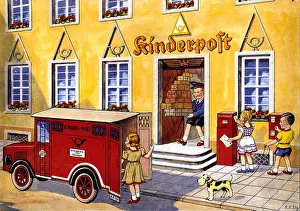 Subsidiaries: toys, children post, post office, Germany, circa