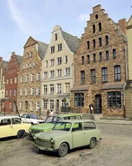 Rostock: Trabants in East Germany 1989