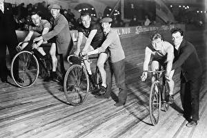 Martini: Track cyclists before the start, 1926