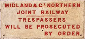 Railway: Trackside Railway Warning Sign