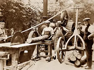 Sawmill: Traction Engine at a sawmill
