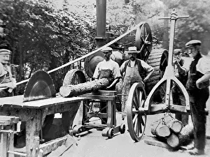 Logging: Traction Engine and Sawmill Victorian period