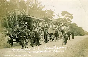 Waterloo: Traction Engine & Three Trailers, Branksome Chine, Dorset