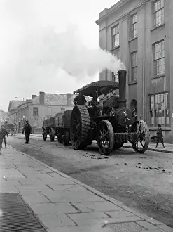 Grate: Traction engine, Victoria Place, Haverfordwest, South Wales