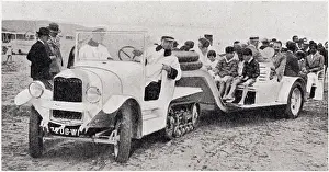 Iln - Consolidated Archive Holdings Ltd: Tractor charabanc on the sands at Deauville