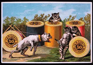 Spools: Trade card - advertisement - textiles - USA
