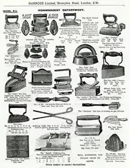 Harrods: Trade catalogue for irons 1911