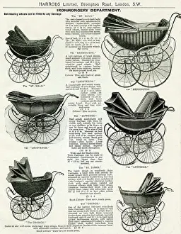 Harrods: Trade catalogue for prams 1911