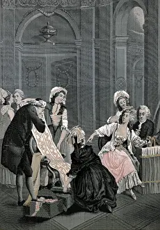 Salesmen: trade, merchants, merchant is presenting his