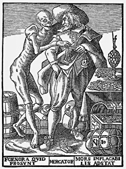 Vanitas: trade, trader, allegory, merchant and death