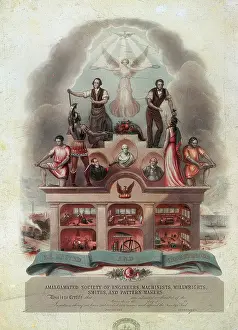 Amalgamated: Trade Union Scroll, 1851. Amalgamated Society