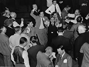 Invaded: Trader at the Commodity exchange in Kansas City, 1940