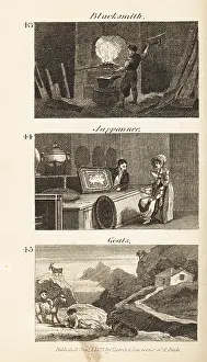 Anglesea: Trades in Regency England: blacksmith, Jappanner and goats