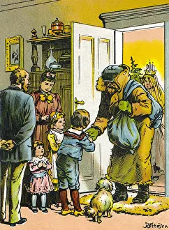 Rewarding: tradition / folklore, Germany, Santa Claus visiting