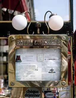 Bistro: Traditional Brass Menu Display