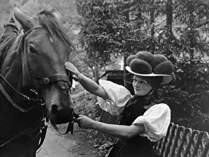 Caress: Traditional costume in the Black Forest, around 1930