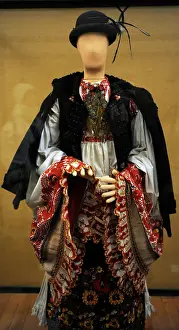 Mannequin: Traditional costume of Matyo man. Mannequin. 1900-1910. Hung