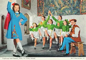 Traditional Irish dancers, Ennis, County Clare, Ireland