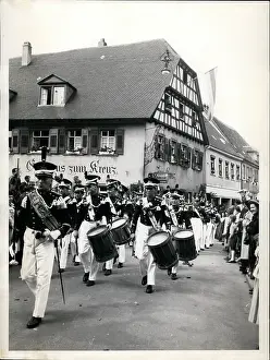 Militiamen: Traditional parade in Ettlingen, Germany