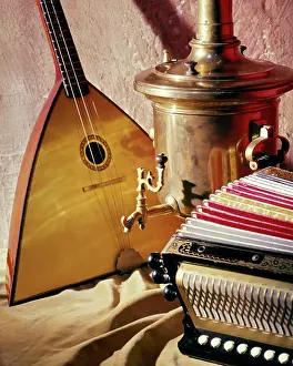 Samovar: Traditional Russian Objects Still Life Three String