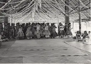 Mats: Traditional welcome dance, Tuvalu, Gilbert Islands, Pacific