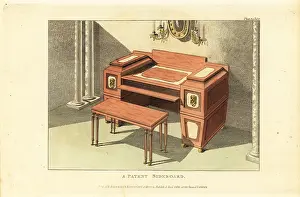 Regency Era: Trafalgar patent sideboard and dining table, metamorphic