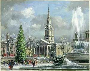 Hofler: Trafalgar Square with Christmas tree