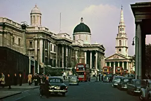 The John Turner Photographic Collection: Trafalgar Square with traffic, London