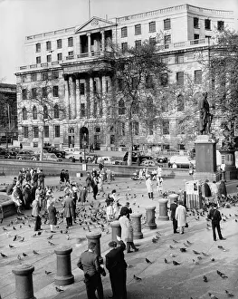 Embassies: Trafalgar Square view to west
