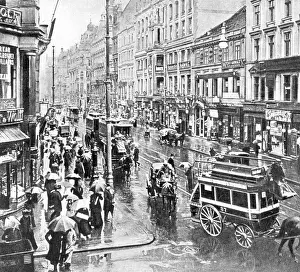 Bustle: Traffic on Leipziger Street in Berlin, 1899