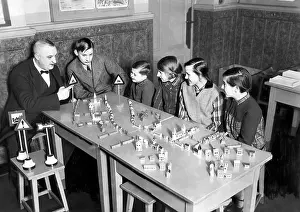 Importance: Traffic lessons at an elementary school in Berlin, 1929