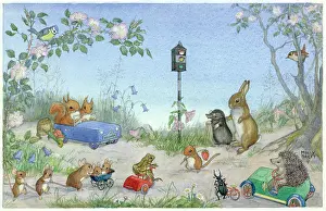 At the Traffic Lights - squirrels, mice, rabbit, etc