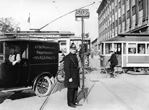 Kopenhagen: Traffic policeman in Copenhagen