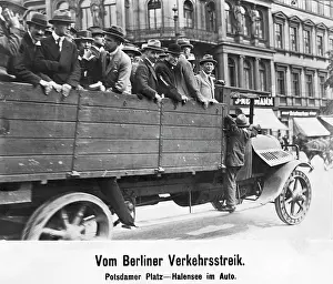 Potsdamer: Traffic strike in Berlin, around 1919