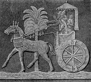 Assur: traffic / transport, coach, ancient world, Assyrian