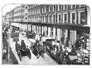 Grove: Traffic in Westbourne Grove, London, outside Whiteley's