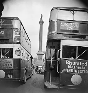 Busses: Traflagar Square, London