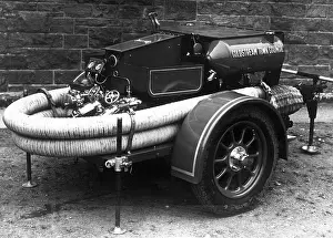 Coldstream: Trailer water pump at Dulwich Fire Station, WW2