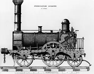 Stephenson: A train, around the 1810s