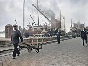 Dockside: TRAIN AT CALAIS DOCK/28